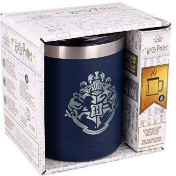 HARRY POTTER | Taza termica de Acero Inoxidable - 380 ml - Taza termo cafe para llevar | Termo Reutilizable para Bebidas Frías/ Con aislamiento al vacío de doble pared y tapa sin BPA