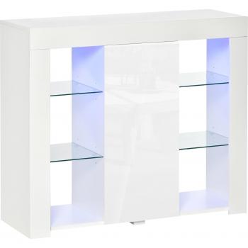 Aparador Moderno con Luces LED 97x35x83 cm Blanco