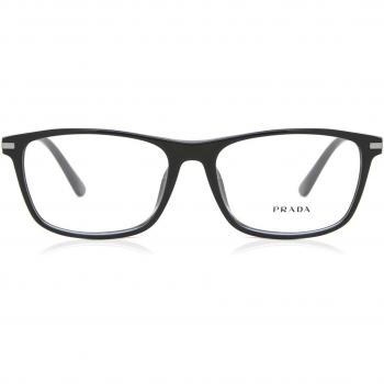 Prada PR 01ZVD Asian Fit 1AB1O1 Armazones y Gafas Recetadas para Hombre Negros, Talla 54