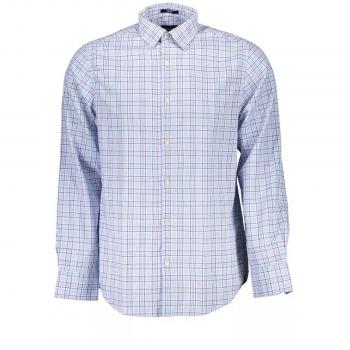 Gant Light Blue Cotton Shirt - S, Elegant Light Blue Long Sleeve Shirt, Blue male, Sizes: S