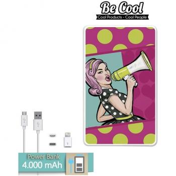 Becool® - Batería Externa Power Bank 4000 mah + Gratis 1 cable USB-MicroUsb