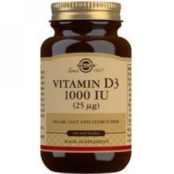 Solgar Vitamina D3 1000 UI (25 mcg) 100 Comprimidos