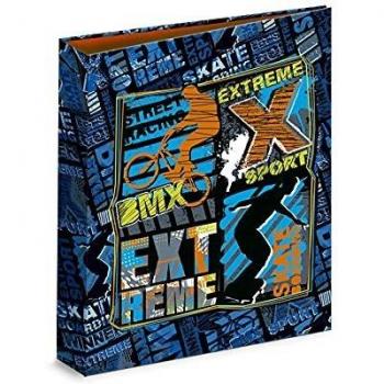 Senfort Katacrak A4 Extreme Print - Cartella di cartone con 4 anelli a D, 35 mm, colore: blu