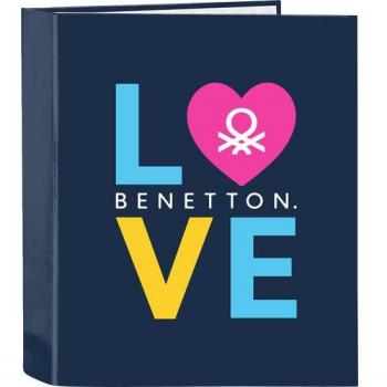 Carpeta Benetton 'Love' Folio 4 Anillas 35mm Lomo Ancho - Safta