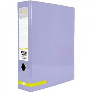 ARCHIVADOR DE PALANCA LIDERPAPEL A4 COLOR SYSTEM FORRADO SIN RADO LOMO 80 MM LAVANDA COMPRESOR METALICO