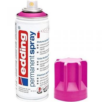 edding 5200 spray permanente - magenta mate - 200 ml - pintura acrílica para pintar y decorar vidrio, metal, madera, cerámica, plástico, lienzo - aerosol, spray acrílico, spray de pintura