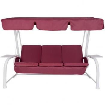 Neffy Shop 19631 - Set de cojines con techo de repuesto por columpio, 4 plazas, color burdeos