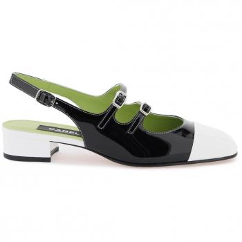 Carel Abricot Mary Jane Slingbacks - Size 37 - White Patent Leather - Women's Footwear