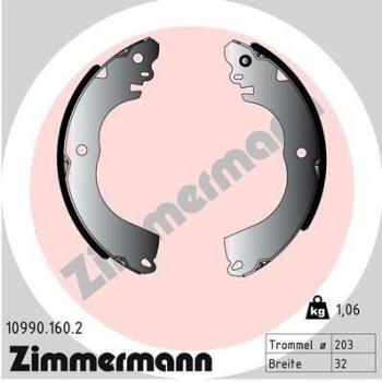 Juego de zapatas de frenos ZIMMERMANN 10990.160.2