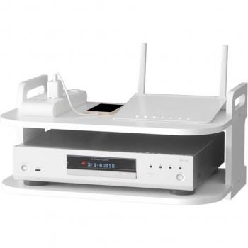 Estante de Soporte Grueso para Pared con Montaje Fácil, Estante para TV y Almacenamiento Ahorra Espacio para Reproductor de DVD y Router