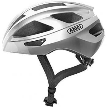 ABUS Macator Racing Bike Helmet - Sporty Bicycle Helmet for Beginners - for Women and Men - Silver, Size