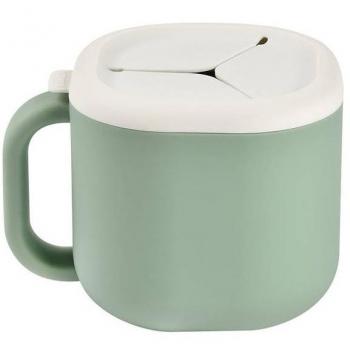 Taza de silicona Beaba Pick & Snack Sage Green