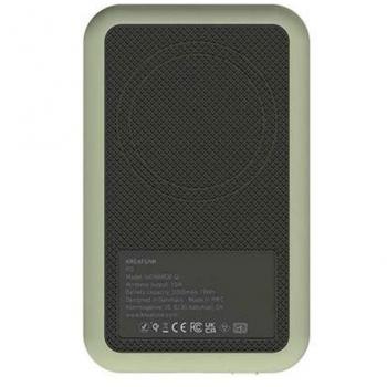 Kreafunk Power Bank Cargador Inalámbrico Qi 5000 mAh Verde Oliva