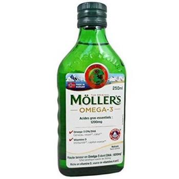 Möller's Lemon Flavored Cod Liver Oil with Omega-3 and Vitamins A, D, E - 250 ml