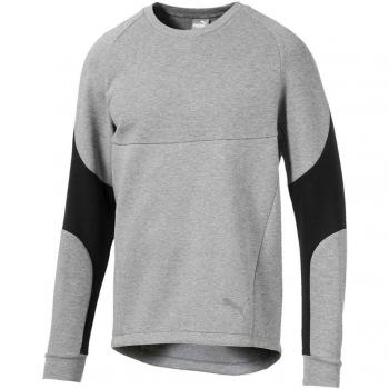 PUMA Evostripe Crew Sudadera, Hombre, Medium Gray Heather, S
