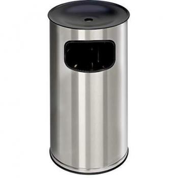 Cenicero combinado de seguridad VAR de acero inoxidable 44 l, HxØ 710 x 355 mm