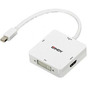 Lindy Mini DisplayPort 1.2 to HDMI 18G DVI and VGA Active Converter