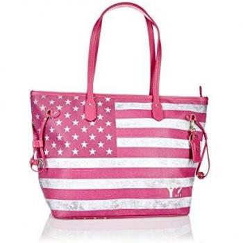 Y NOT? Bolso shopping Blanco/Fucsia Única