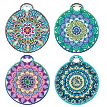 Salvamanteles Mandala 4U Gris Redondo - 0x19x17cm
