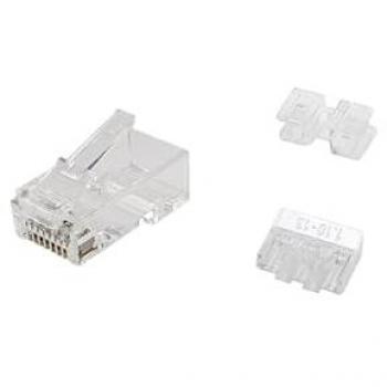 Kit de 100 conectores RJ45 Equip categoría 6A UTP, modelo 121146, color transparente