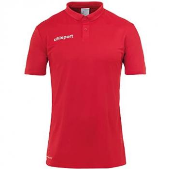 Uhlsport Polo De Manga Corta Essential Poly Rojo para Hombre, 12 años, Camiseta de Entrenamiento de Fútbol para Niños
