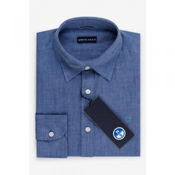North Sails Blue Linen Shirt - M
