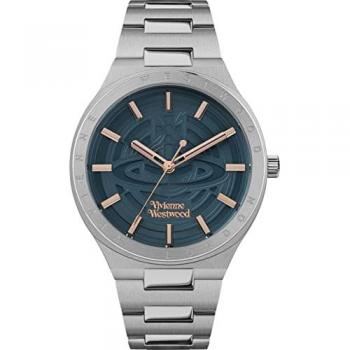 Vivienne Westwood Eltham Women's Quartz Watch - Silver with Dark Blue Dial