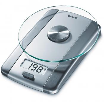 Beurer KS-38 - Balanza de cocina, 5 kg/1 gr, función auto-tara, color plata