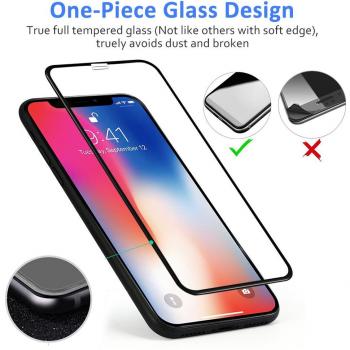 Protector Pantalla iPhone X, Bovon Cristal Templado iPhone X [Compatible con 3D Touch ] [9H Dureza] [Alta Definicion 0.33mm] [Anti-golpe ] [Sin Burbujas ] Vidrio Templado para iPhone X / iPhone 10