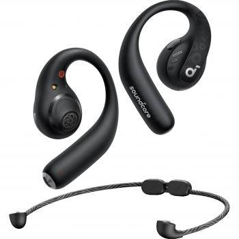 soundcore AeroFit Pro Secure Open-Ear Sport Earbuds Midnight Black