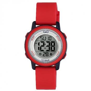Reloj Unisex Q&Q M208J002Y - Resistente al Agua 10 ATM - Diámetro 34 mm - Caja de Plástico y Correa de Silicona