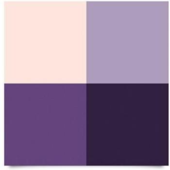 Your Design Lila Juego de 3 colores flor morada & Color de contraste - decorativo pantalla, diseño pantalla para manualidades DIY, protector de pantalla, claro, madera pantalla, cristal pantalla, metro, plástico vidrio, 100 x 100cm