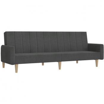 Sofá cama de 2 plazas en tela gris oscuro Vidaxl