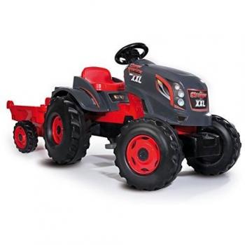 Smoby 710200 Stronger XXL Tractor a pedales con remolque, Rojo