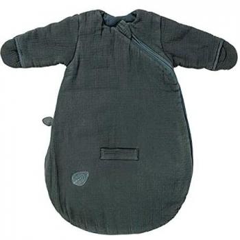 Saco de dormir para bebé con mangas y mitones, 60 cm, TOG 2, en algodón verde oscuro, modelo Luna & Axel - NATTOU
