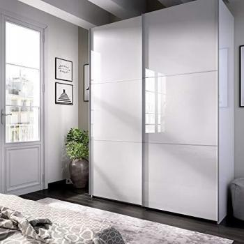 HOMEKIT Armario 2 Puertas correderas, Blanco Brillo, 150x204x65cm