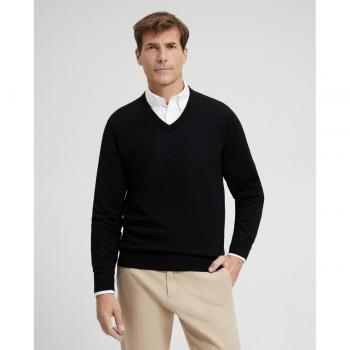 Jersey de hombre Emidio Tucci cuello pico liso 100% merino