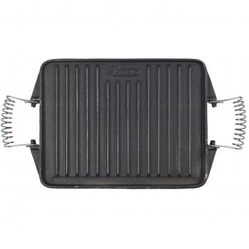 Algon AH107 - Plancha de cocina, 27 x 21 cm, con doble cara, inoxidable
