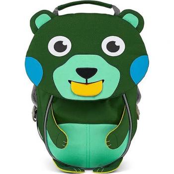 Mochila Infantil Ergonómica Oso Creativo con Placa de Nombre, Reflectante y Color Verde para Niños de 1 a 3 Años