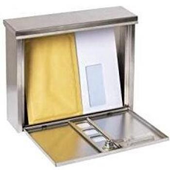 ARREGUI Chance E7107 Buzón Exterior de Acero Inoxidable, Tamaño M (DIN A4), Buzón de Correo con Cerradura