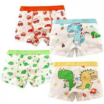 MiSense 4 Pack Bóxers Calzoncillos Ropa Interior Niños para 2-11 Años