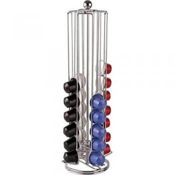 Balvi - Tower dispensador y Organizador para cápsulas de café. Compatible con cápsulas de café Nespresso. Capacidad: 40 cápsulas. Giratorio. Metal
