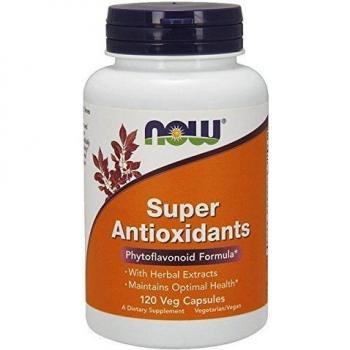 Now Foods Super Antioxidants 120 Capsules - Powerful Free Radical Defense Formula