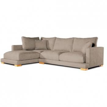Sofá Chaise Longue Esquinero Izquierdo Sjorn - 270x191 cm - Desenfundable - Tejido Acualine - Estilo Japonés con Tatami - Espuma D30 - Fabricado en