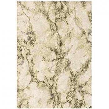 Alfombra de salón jaspeada clara de terciopelo crema - 160 x 230 cm