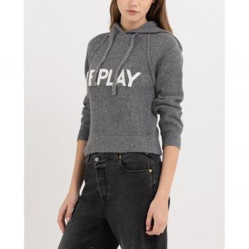 Jersey de mujer cropped con capucha de Replay