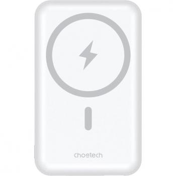 Powerbank Choetech 10000 mAh 20W MagSafe USB-A / USB-C con función soporte - Blanco