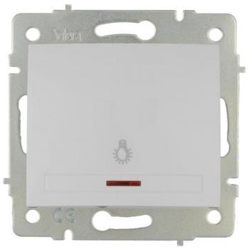 Pulsador luz luminoso 10A 83x81 blanco SOLERA ERP04ILQC