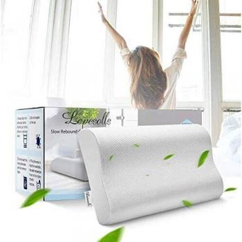Levesolls Almohada Cervical Almohada Viscoelastica con 1 Funda Lavable