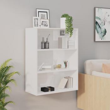 High Gloss White Wall Hanging Cabinet 69.5x32.5x90 cm